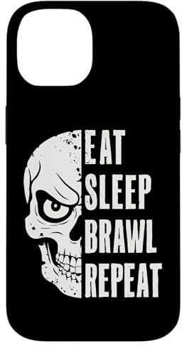 Eat Sleep Brawl Wiederhole lustige Videospieler-Spiele Hülle für iPhone 14