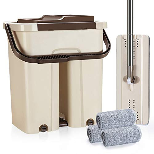 OUZBEM Water Elution 2 in 1 Mop Mop Bucket Cloth Head 360 Degree Flat Mop Head Simple Ground Brick Flat Mop vision