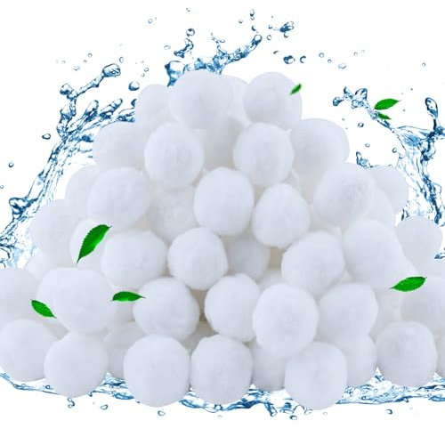 Filterbälle, 1400g Filterbälle Pool für Sandfilteranlagen, Pool Filterballs Sandfilter Bälle, Ersatz für 50Kg Filtersand für Pool Filter Schwimmbad Filteranlagen, Aquarium und Poolreinigung