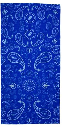 ware-direkt Loop Schal Multifunktionstuch Schlauchschal Bandana Halstuch Sport Outdoor (Paisley Blau)
