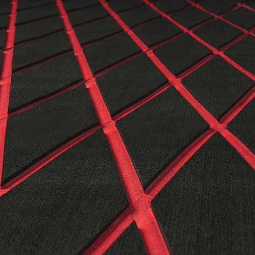 ICOOP Boat Flooring Eva Foam Decking Sheet Diamond Boat Mat Self-Adhesive Seadek Hydro Turf Sea Deck Non-Slip Marine Carpet for Pontoon Yachts Garage RV 94.5x36/24/15.8, 47.2x15.8