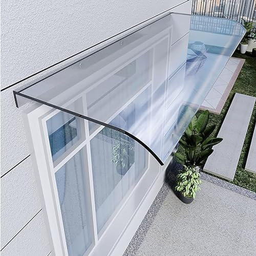 Vordächer, Türvordächer für Sonnen- und Regenschutz im Freien, Haustürvordächer, unsichtbare Fensterbogenvordächer, transparente Polycarbonat-Markisen, Verschiedene Größen (40x160cm/16 x63)