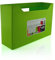 office box DocBox Horizontal Vital Colors - Porte-revues en polypropylène écologique très résistant, idéal pour classer avec carte d'identité (Vert Vital)