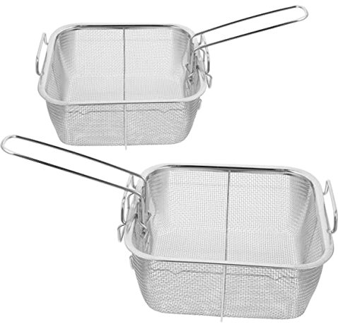 SHOWERORO 2pezzi Frittura Inossidabile e Utensili Per Friggere Per Patatine e Pollo Fritto e Facile Da Riporre