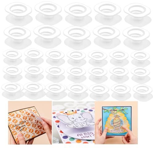 OTCRAFT Mini- und Standard-Action-Wobbler, selbstklebende Federn, kleine Wobbler, für Kartenherstellung, DIY, Scrapbooking, Kunstprojekte, Handarbeit, Scrapbooking, Verzierungen (2 Größen)