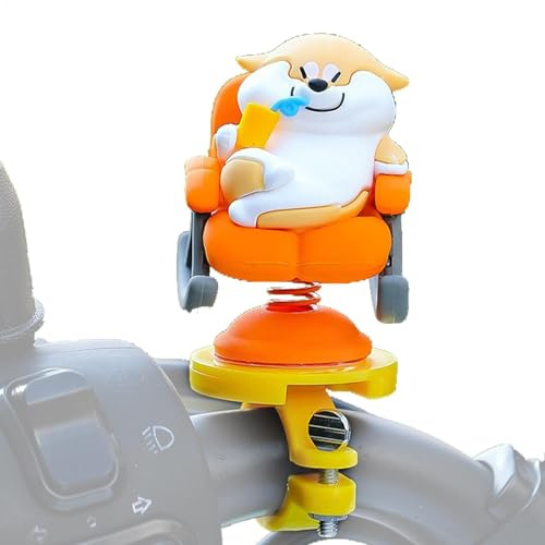 Generisch Radsportlese -Dekoration, Elektro -Fahrrad -Lenker -Anhänger - Kreativer süßer Hund Anime Doll Jumping - Scooter -Dekorationen, Lenker entzückende Accessoires für Reiten, Outdoor, Roller
