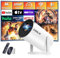 [App Integrata]Mini Proiettore 1080P HD,Proiettore Portatile con WiFi 6 BT 5.4,Videoproiettore con Messa Fuoco Automatica e Correzione Automatica Del Trapezzo,Applicabile Chiavetta TV/USB/HDMI/Laptop