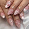 24pcs French Tip False Nails Short - Pink Press on Nails with Pearl and Bow Pattern - 12 Sizes Almond Fake Nails with Glue - Full Cover Pretty Elegant Stick on Nail for Women Girls