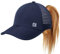 GADIEMKENSD Ponytail Hüte für Frauen Sommer Baseballmütze mit Ponytail Loch Schnurzug Verstellbare Atmungsaktive Netz Dri Fit Hochgesteckter Sonnenhut für Laufen Workout Gym Strand Sport Marineblau
