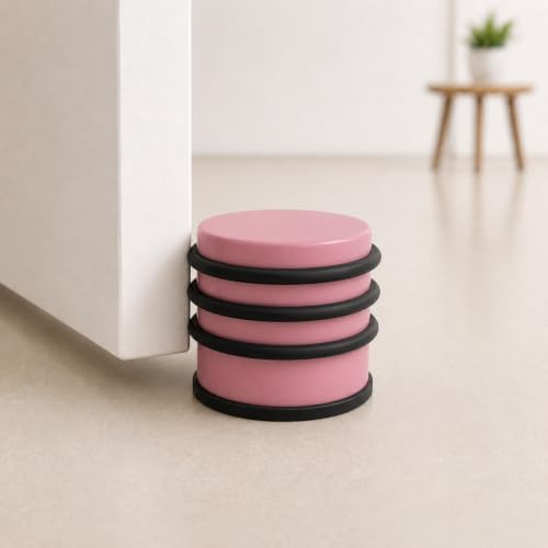 Türstopper Edelstahl Rosa Hoch 68 x 74 mm von tergato| Rutschfest & Schwer