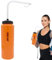 Heidouse Hockey-Wasserflasche, BPA-freie tragbare Wasserflasche mit Stroh, ideal für Fitnessstudio, Outdoor-Aktivitäten, Orange, Sportartikel