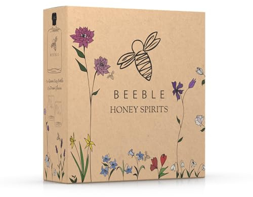 Beeble Artisan British Honey Whisky Liqueur 50cl in Gift Box with 2x Beeble Etched glasses - A Harmonious Blend of Natural Honey and Smooth Whisky - 30% ABV - Embrace Life's Sweet Moments - B-Corp