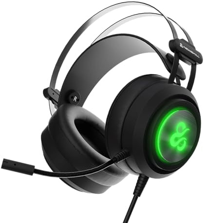 NEWSKILL Drakain V2 Auriculares Gaming RGB Micrófono Flexible Negros | Cable jack 3.5mm y USB con RGB dinámico. Micrófono flexible y compatibilidad multiplataforma.