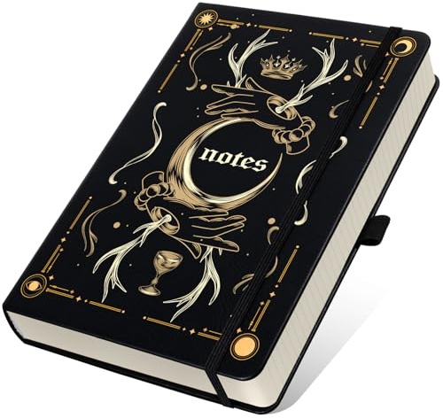 XLOXFU Notizbuch A5 Dotted, Hardcover, Leder Journal Notebook, Tagebuch für Erwachsene, With 192 Blatt 100GSM, Notizblock,Schule - Die Sonne