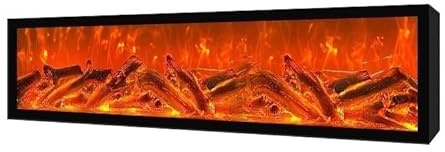 DTACBNEUZ Dekorativer Kamin Ultradünne elektrische Kamineinsätze, Wand- und Einbaukamin, einstellbare Flamme, Fernbedienung(XL)