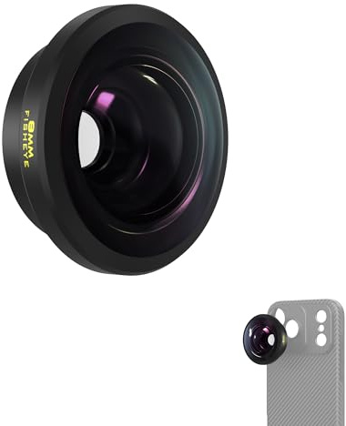 Freewell Obiettivo fisheye da 8 mm per iPhone e Samsung | 220 ° ultra grandangolare, distanza di messa a fuoco 0,5 m – perfetto per scatti creativi