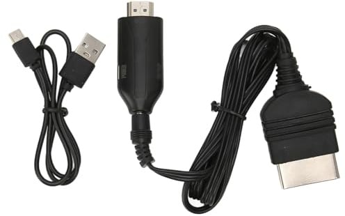 Yosoo Health Gear Convertisseur Original vers 1080p 720p Prise en Charge | Adaptateur Plug-and-Play pour signal HD, Câble de liaison ABS, Convertisseur vidéo pour Console Classique sur TV Moderne