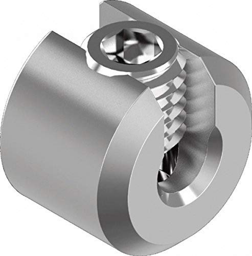 Klemmstopper 1-teilig V4A Edelstahl (AISI 316) für 4 mm Drahtseile – 10 Stück | Seilstopper mit Madenschraube | rostfrei & korrosionsbeständig | für Gartenbau, Markisen, Lampen, Drahtseilsysteme