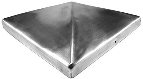 Gartenwelt Riegelsberger Premium Pfostenkappe 201x201 mm aus Edelstahl für Pfosten 20x20 cm Pyramide Zaunkappe Abdeckkappe 1 Stück inkl. Schrauben