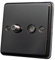 Discount Electrix F-Type Sky Satellite and Isolated Coaxial TV Aerial Socket Black Nickel Design with Black Insert