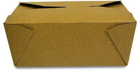 50 Pcs- Kraft Takeaway Boxes No 8 - Cardboard Food Boxes [174/153x143/120x65mm - 1400ml/49oz] Organic Leak-Proof Chinese Brown Food Boxes Cardboard, Paper Food Containers - Microwaveable, Freezer Safe