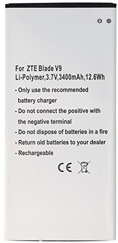 Akku kompatibel mit ZTE Blade V9, Li-Polymer, 3,7V, 3400mAh, 12,6Wh