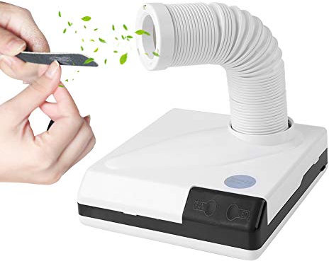 Nagel Staubsauger, 60W 2 IN 1 Salon Saug Staubsammler Maschine Mit LED Licht Starker Power Nail Art Staubsauger Maniküre Staubsauger Maschine, Weiß