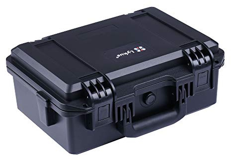 Lykus HC-3310 wasserdichter Hartschalenkoffer mit anpassbarer Schaumstoffeinlage, Innenmaße 33 x 21 x 13,5 cm, geeignet für Pistolen, DSLR-Kameras, kleine Drohne, Camcorder, Action-Kamera und andere