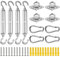 KAHEIGN M6 Awning Attachment Set, 44 Pcs Heavy Duty Sun Shade Sail Stainless Steel Hardware Kit for Triangle Square Rectangle Sun Shade Sail Installation