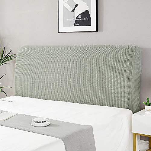 cover Bett Kopfteil Hussen/Bezug, Bettkopfteil Hussen Boxspringbezug Stepp Einfarbig Staubhülle Kopfbedeckungen Elastische All-Inclusive Kopfteilbezug Schlafzimmer Dekor Zypressengrün 120-140cm