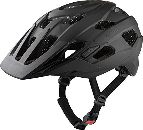 Alpina ANZANA TOCSEN - Smarter, Komfortabler & Sicherer Enduro Fahrradhelm Mit Integriertem Sturzsensor & Notrufsystem Für Erwachsene, Black matt, 57-61 cm