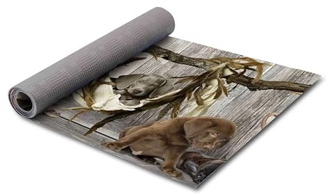 HomeLife PVC Küchenläufer waschbar & rutschfest | 52 × 180 cm | PVC Teppich Läufer für Küche, Flur & Bad | Polyester Teppich für Eingangsbereich Innen & Außenbereich | DesignRustikaler Charme