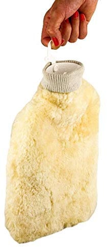Heitmann Felle l Merino Lammfell-Wärmflasche 29 × 33 cm l Natur beige