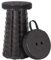 Leogreen Tabouret télescopique Portable, Tabouret Pliable en Plastique, Siege Pliant Portable pour la pêche BBQ Camping Jardinage Intérieur Cuisine, Charge Max. 150KG, Noire