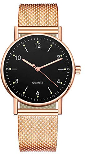 Armbanduhr Damen Uhren Schmuck Quarzuhr Analog Edelstahlarmband Muttertagsgeschenk Geburtstagsgeschenk Mode Frauen Mädchen Damen High-End Quarzuhr Edelstahl Leuchtzifferblatt Freizeituhr Armbanduhr