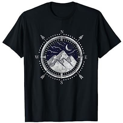 Kompass Urlauber Wandern Zelten Camping Reisenden Natur T-Shirt