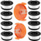 8 Pack A6481 A6485 Fadenspule für Black Decker Rasentrimmer, Ersatzfadenspulen Ersatzspule Rasentrimmer mit 2 Kappe 2 Feder für STC1820CM STC1820PC STC1820EPC STC1840EPC ST5530 ST1823 GLC1823L20