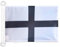 AZ FLAG - Drapeau Bretagne Kroaz Du - 45x30 cm - Pavillon Nautique Breton - Croix Bretonne Spécial Bateau Et Extérieur En Maille Bloquée Avec Anneaux Plastiques Intégrés - 30g