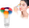 Pinceau de Maquillage, Pinceau de Fond de Teint en Poudre Incrusté de à la Mode, Pinceaux Arc-en-ciel, Pinceaux Anti-poussière, Dépoussiérant Nail Art(Argent)
