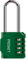 RESET-060 Candado de combinación de 4 dígitos con arco largo de 6,1 cm, candado impermeable para exteriores, ideal para taquillas de gimnasio, vallas, puertas, Verde