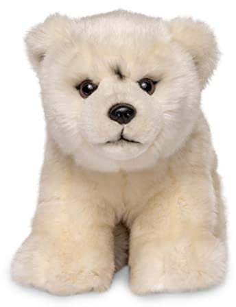 Uni-Toys - Eisbär Junges, sitzend - 24 cm (Länge) - Plüsch-Bär, Polarbär - Plüschtier, Kuscheltier
