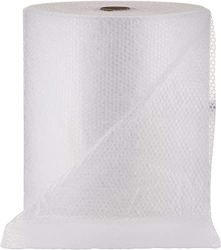 Straame Large Roll of Premium Polythene Bubble Wrap - Perforated Packing Supplies for Moving Shipping Supplies, Delicate Items & Package Storage Boxes - Strong Bubble (500mm x 100 Meter, Clear)