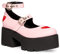 LAMODA Women's Rosey Love Chunky Platform Dolly Shoes, Pink UK 4