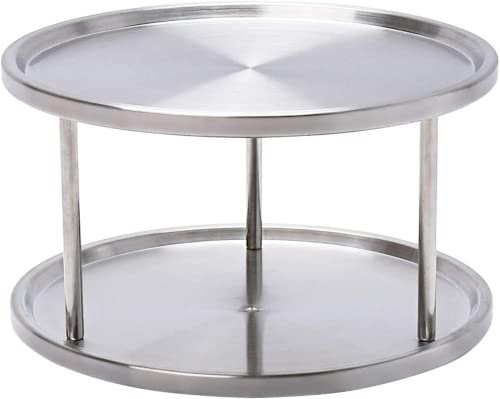 AISHNA Organizador de platos giratorios de cocina (acero inoxidable)