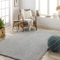 Surya Shaggy Rug Shaggy Berber Teppich - Flauschiger Teppich für Wohnzimmer, Esszimmer, Schlafzimmer, Langflor Hochflor Teppich flauschig - Teppich groß 200x275 cm, Wohnzimmerteppich in Hellgrau