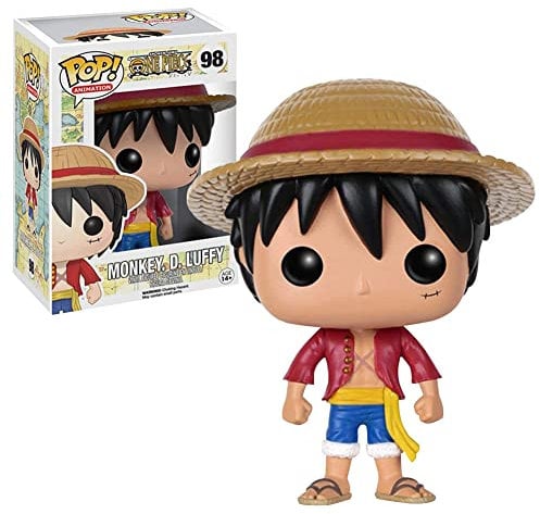 FYDZBSL One Piece Luffy Figur, Strohhut-Piraten, Anime, PVC, Glänzend, Japanisch, Geburtstag, 10cm, Luffy, für Fans und Sammlung