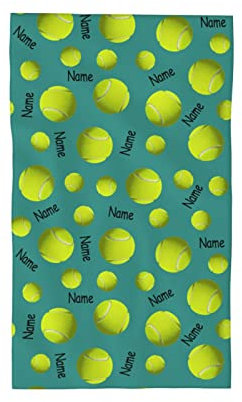 SJOAOAA Handtuch mit Namen Personalisiertes Tennis-Handtuch, Mikrofaser, weiche Gesichtstücher, hochsaugfähige Waschlappen, Hotel, Badezimmer, Dusche, Spa, Schwimmen, Fingerspitze