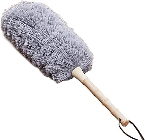 Ensemble plumeau voiture domestique avec plumeau en fibre plumeau électrostatique balayant la poussière ne peut pas perdre les cheveux voiture brosse ménage outil de nettoyage poignée plumeaux brosses