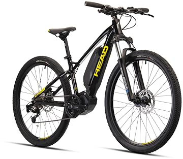 Head Unisex Jugend e Ridott 26 E-Mountainbike, schwarz/gelb, 36