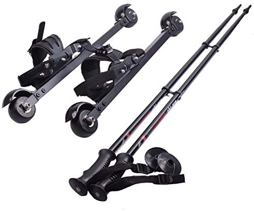 MytaYt Beginner Snow Skis and Poles for Adults, Roller Skate Skating Boards with Bindings